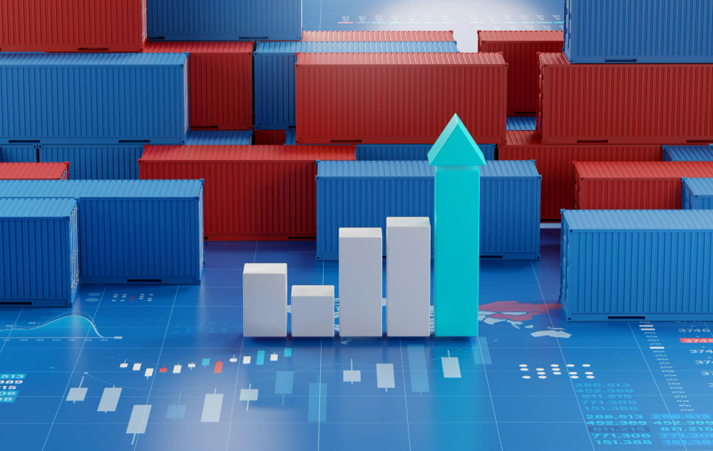 Gráfico de crescimento representando o gargalo de crescimento logístico.